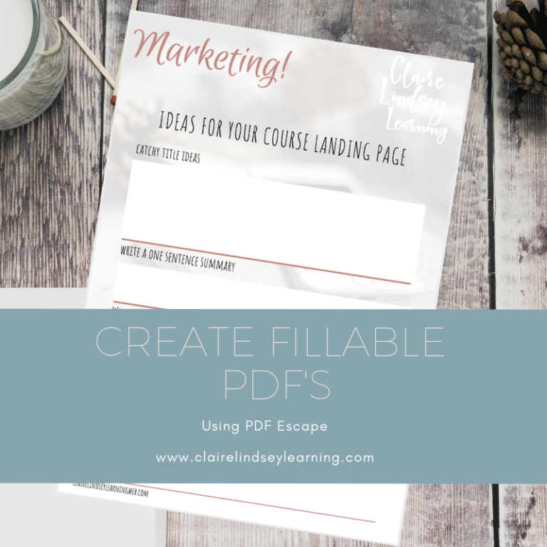 How To Create A Fillable PDF In PDFEscape Claire Lindsey Learning