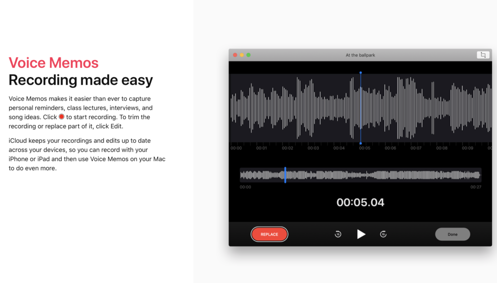 Voice Memos, easy and editable 