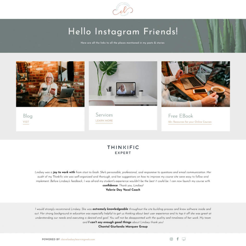 Instagram profile design